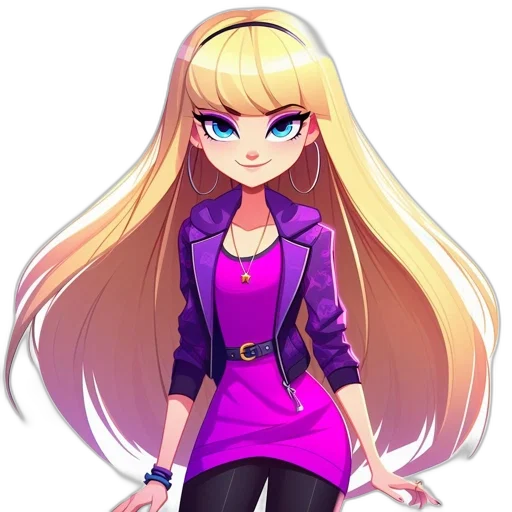 jacket, staff, cartoon, anime, concept art, pixel art, neon, colorful transparent PNG cut-out