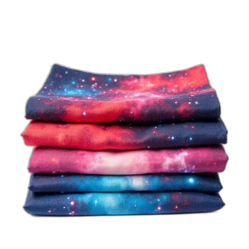 dress, jacket, outer space, colorful, neon, blue, pastel, stack transparent PNG cut-out