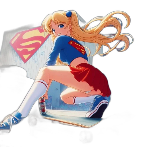 dress, anime, comic book art, concept art, cartoon, animated, woman, colorful transparent PNG cut-out
