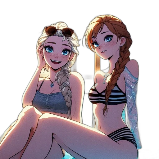 crown, cartoon, concept art, anime, comic book art, underwater, beach, sunset transparent PNG cut-out