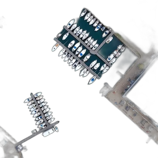 robot, crown, jewelry, 3d render, aerial, view, marina, numerous transparent PNG cut-out