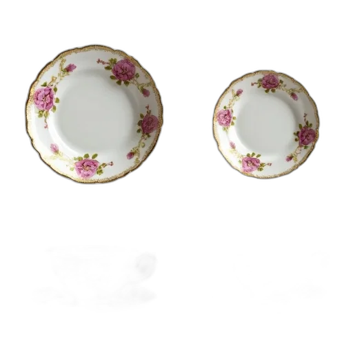 jewelry, set, vintage, china, plates, cups, floral, patterns transparent PNG cut-out
