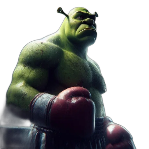 face, concept art, photorealistic, 3d render, comic book art, muscular, green, ogre transparent PNG cut-out