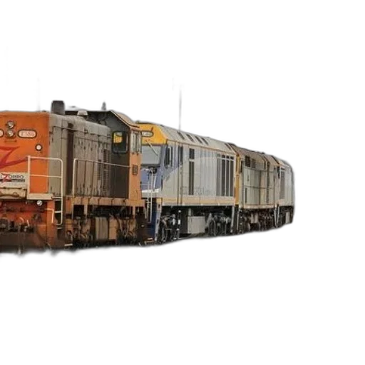 animal, 3d render, photorealistic, concept art, train, word, parked, tracks transparent PNG cut-out
