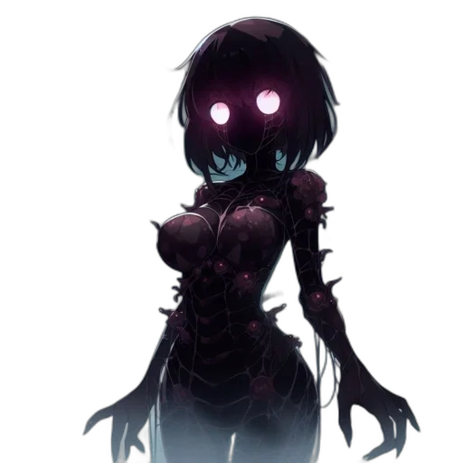 mask, dress, creature, robot, concept art, pixel art, anime, cyberpunk transparent PNG cut-out