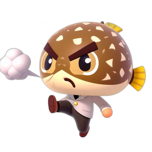 staff, animal, weapon, creature, 3d render, concept art, animated, fish transparent PNG cut-out