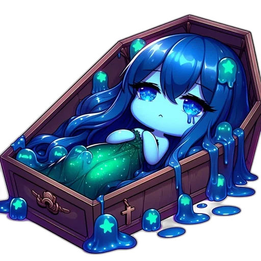 creature, pixel art, fantasy art, concept art, anime, underwater, blue, animated transparent PNG cut-out