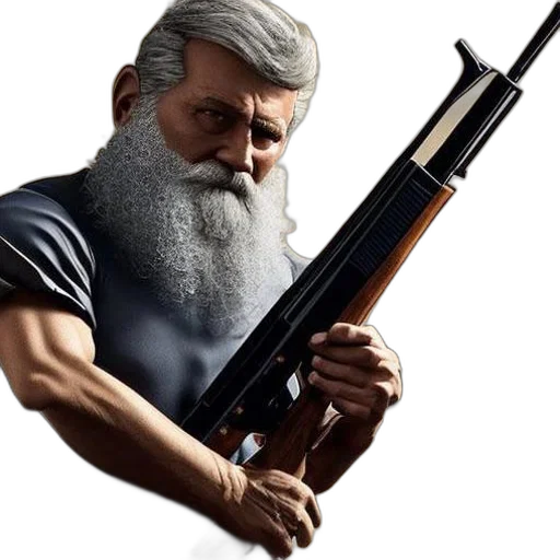 weapon, staff, concept art, 3d render, photorealistic, pixel art, elderly, man transparent PNG cut-out