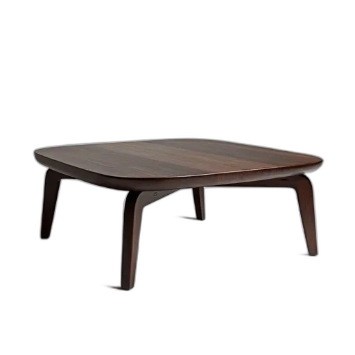 furniture, 3d render, sleek, modern, coffee, table, smooth, dark transparent PNG cut-out