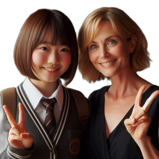 staff, photorealistic, two, individuals, one, short, brown, hair transparent PNG cut-out