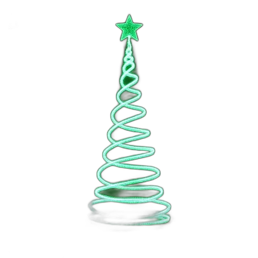 jewelry, tree, staff, 3d render, stylized, image, christmas, spiral transparent PNG cut-out