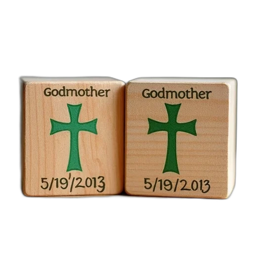 set, two, wooden, blocks, cross, design, them, each transparent PNG cut-out