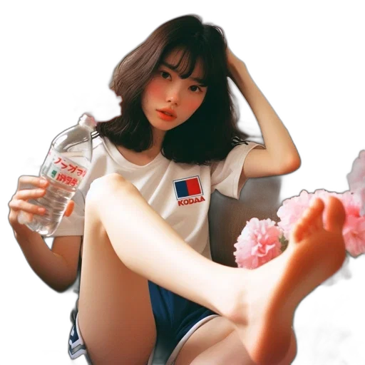 bottle, dress, creature, shoes transparent PNG cut-out