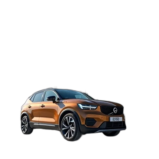 car, brown, compact, parked, front, modern, building, clear transparent PNG cut-out