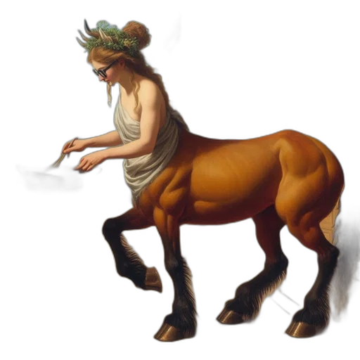 animal, creature, staff, jewelry, concept art, fantasy art, photorealistic, oil painting transparent PNG cut-out