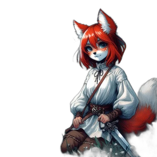 staff, weapon, sword, animal, fantasy art, concept art, pixel art, watercolor transparent PNG cut-out