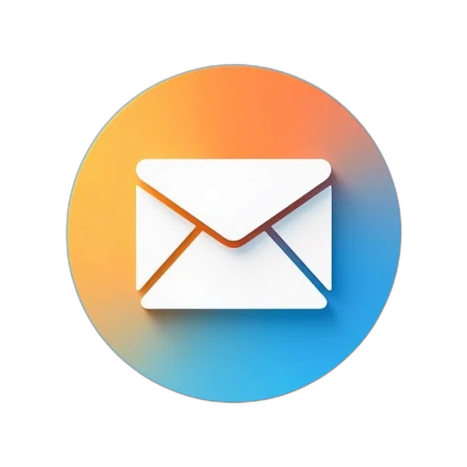 3d render, colorful, stylized, icon, gradient, background, orange, white transparent PNG cut-out