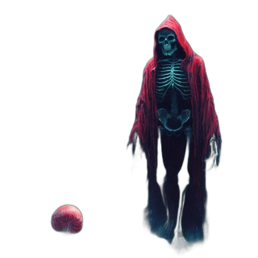 creature, mask, robot, jacket, concept art, pixel art, fantasy art, 3d render transparent PNG cut-out