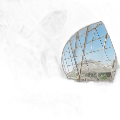 building, umbrella, mask, 3d render, photorealistic, modern, open-plan, space transparent PNG cut-out
