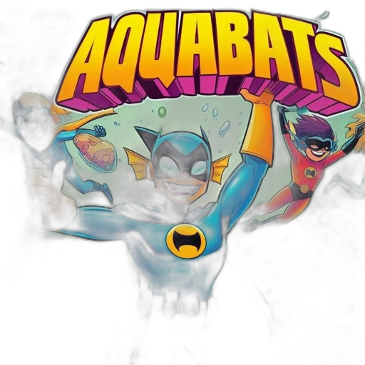 comic book art, concept art, cartoon, underwater, aquabats, illustration, features, group transparent PNG cut-out