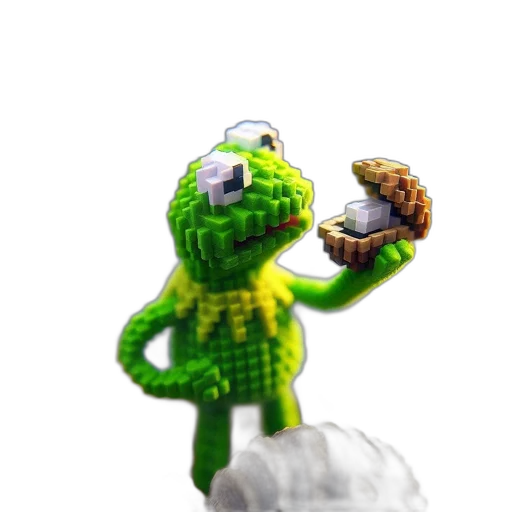 staff, creature, food, animal, 3d render, pixel art, concept art, fantasy art transparent PNG cut-out