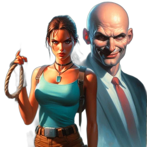 staff, weapon, face, concept art, comic book art, cyberpunk, fantasy art, woman transparent PNG cut-out