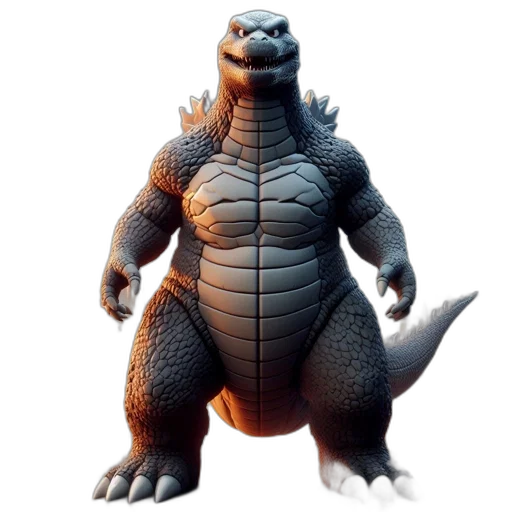 creature, animal, dragon, 3d render, concept art, photorealistic, fantasy art, godzilla-like transparent PNG cut-out