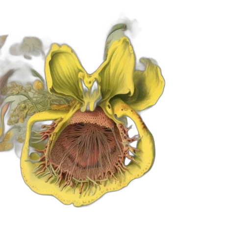 flower, crown, mask, creature, 3d render, photorealistic, concept art, watercolor transparent PNG cut-out