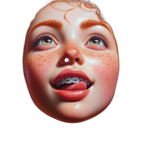 face, mask, creature, crown, 3d render, photorealistic, concept art, vaporwave transparent PNG cut-out