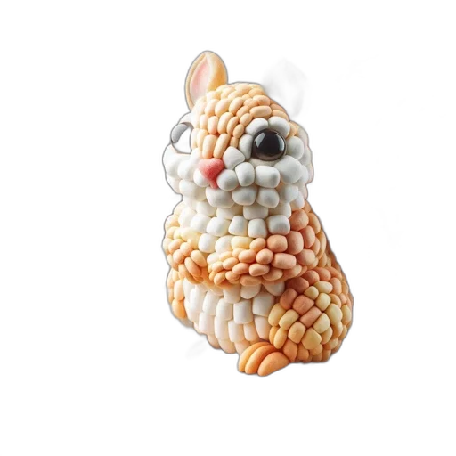 jewelry, elaborate, candy, sculpture, squirrel, rests, atop, napkin transparent PNG cut-out