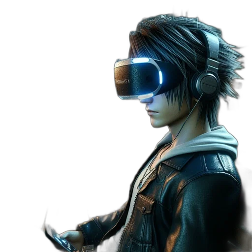 mask, robot, staff, face, cyberpunk, concept art, 3d render, fantasy art transparent PNG cut-out