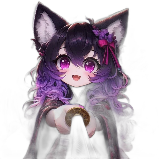 creature, animal, staff, dress, anime, watercolor, fantasy art, pixel art transparent PNG cut-out