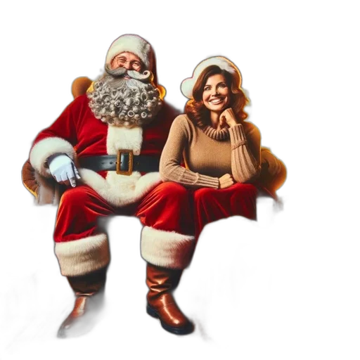 concept art, photorealistic, festive, scene, features, couple, one, dressed transparent PNG cut-out