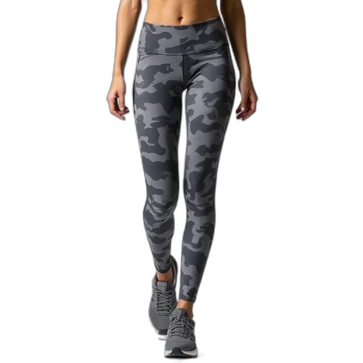 aefe, activewear, grey, camo, print, full, length, leggings transparent PNG cut-out