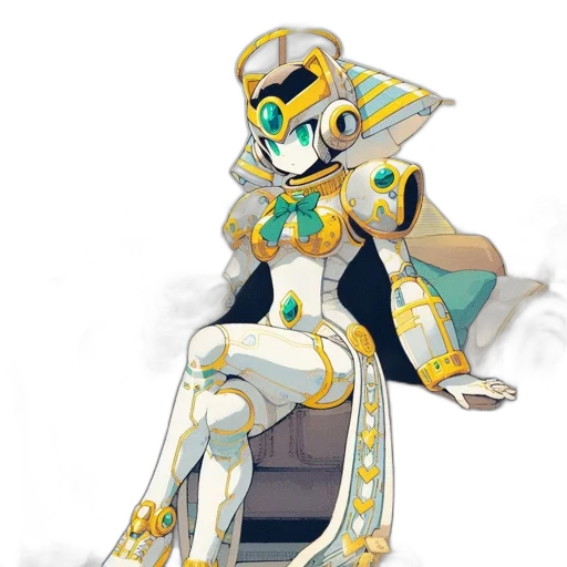 robot, jewelry, mask, staff, concept art, fantasy art, pixel art, vaporwave transparent PNG cut-out
