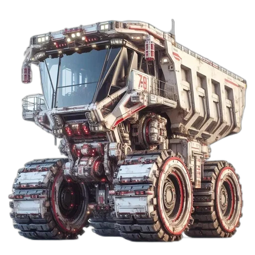 robot, car, weapon, concept art, 3d render, photorealistic, pixel art, futuristic transparent PNG cut-out