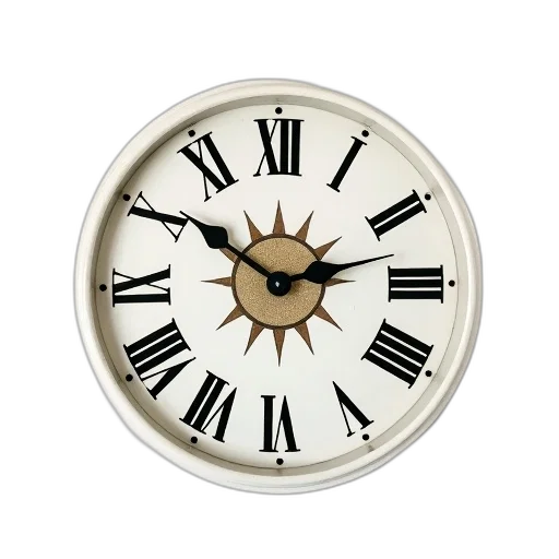 jewelry, 3d render, photorealistic, vintage, clock, white, face, roman transparent PNG cut-out