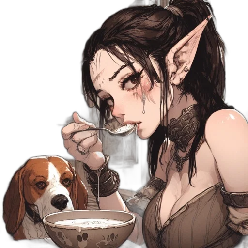 food, creature, animal, fantasy art, concept art, comic book art, pixel art, earth tones transparent PNG cut-out