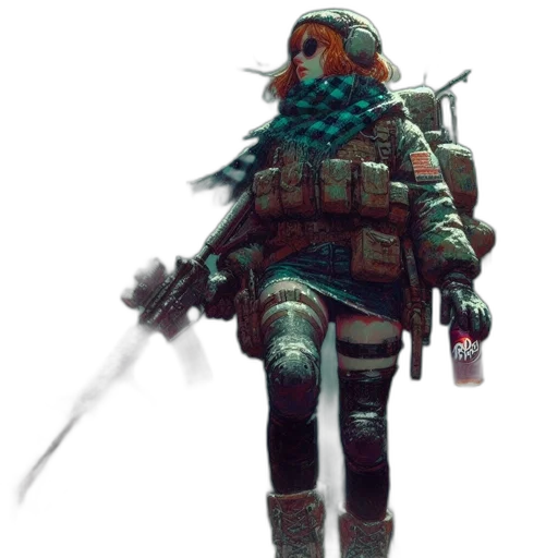 robot, weapon, staff, sword, concept art, cyberpunk, fantasy art, pixel art transparent PNG cut-out