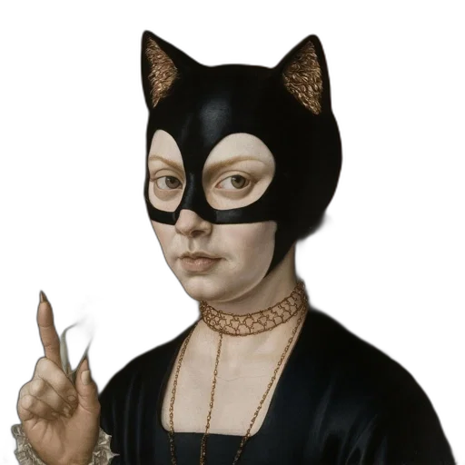 mask, jewelry, face, animal, photorealistic, comic book art, concept art, fantasy art transparent PNG cut-out