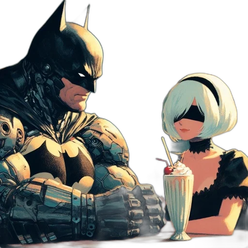 comic book art, concept art, fantasy art, 3d render, dark, monochrome, dimly, lit transparent PNG cut-out