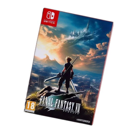 concept art, fantasy art, nintendo, switch, final, fantasy, vii, box transparent PNG cut-out