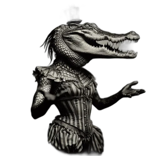 creature, dragon, animal, dress, concept art, 3d render, fantasy art, pixel art transparent PNG cut-out