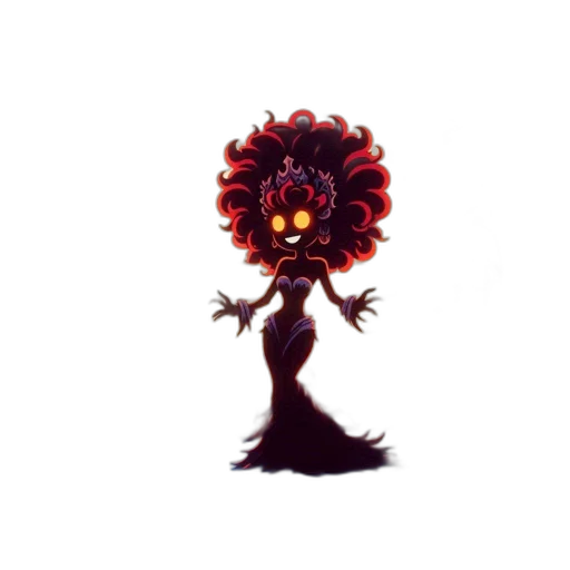 flower, crown, hair, creature, concept art, pixel art, fantasy art, 3d render transparent PNG cut-out