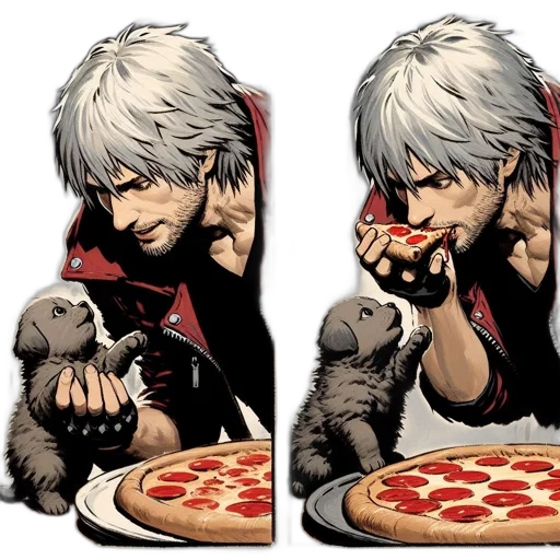 food, comic book art, concept art, pixel art, comic, shows, person, feeding transparent PNG cut-out