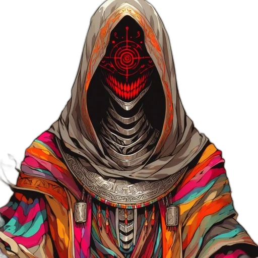 mask, jacket, face, dress, concept art, fantasy art, pixel art, comic book art transparent PNG cut-out