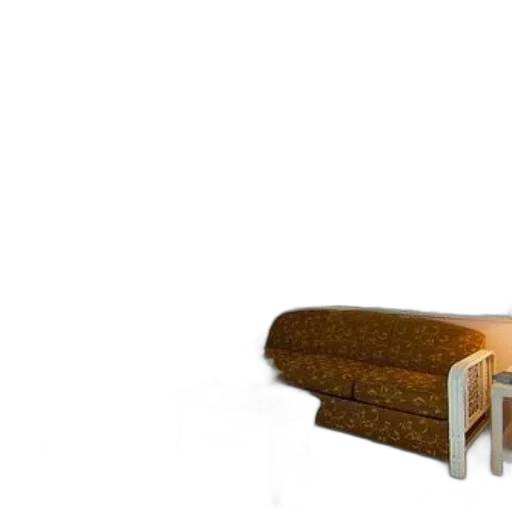 furniture, food, shoes, hat, 3d render, photorealistic, concept art, earth tones transparent PNG cut-out