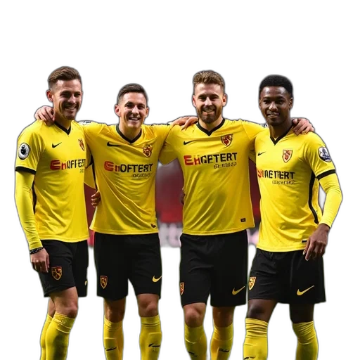 staff, watford, players, happy transparent PNG cut-out