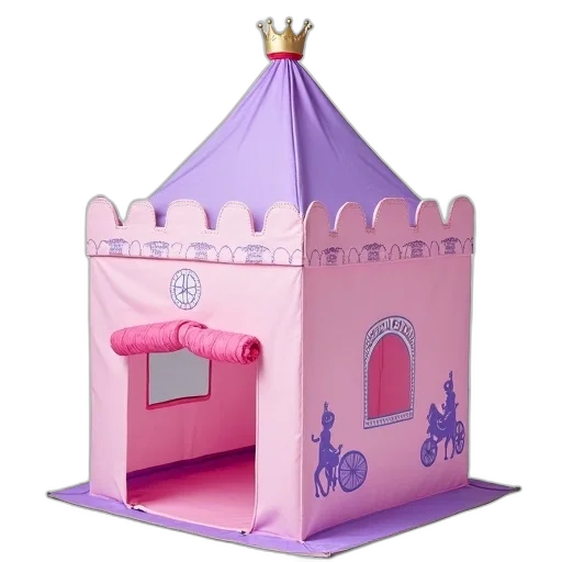 crown, furniture, building, 3d render, concept art, pink, purple, child transparent PNG cut-out