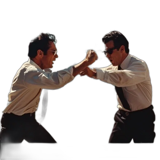 3d render, concept art, fire, two, men, formal, attire, engage transparent PNG cut-out